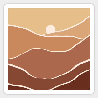 Desert Terracotta Landscape Boho Mountains Sticker